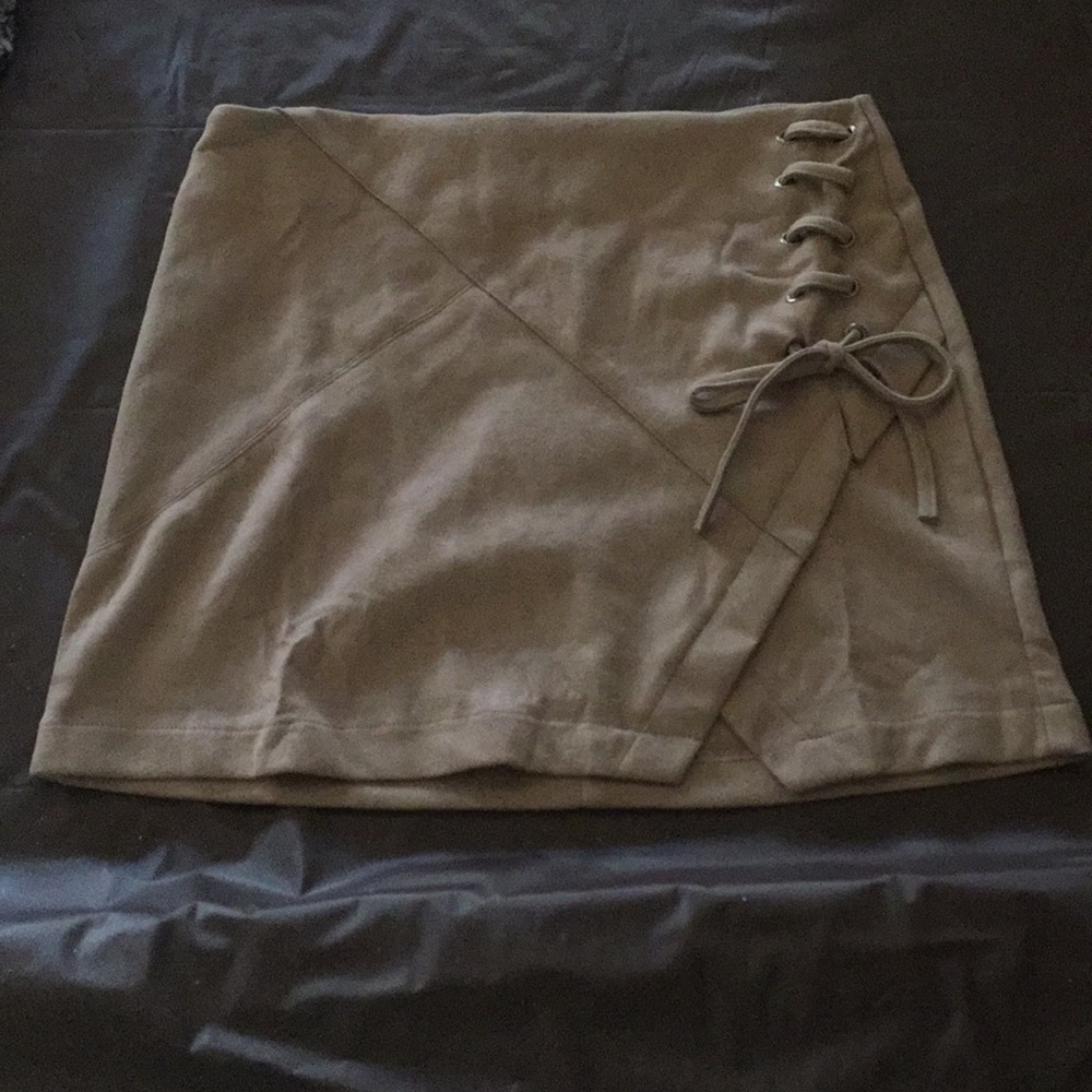 Suede skirt